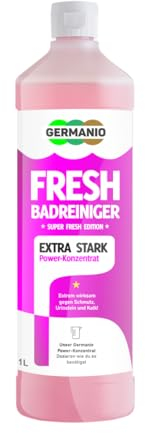 Germanio Badreiniger – Ultra Starke Kalk- & Schmutzentfernung, Frischer Duft, Blitzschnell zu Hygienisch Sauberen & Glänzenden Oberflächen