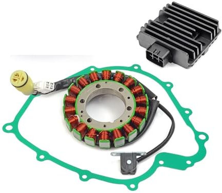 Bobina estator Encendido Junta Rectificadora Reguladora De Bobina De Estator para Yam&aha Grizzly 660 YFM 660 Rhino 660 YXR660 02-08 5KM-81410-01-00 5BN-81960-00-00
