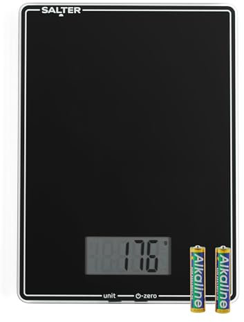 Salter Digital Smart Scale – Electronic Kitchen Scale, Add & Weigh Tare Function, LCD Display, Measures Liquids, 5kg Capacity, Easy to Clean, Cooking/Baking, Connects to Salter Cook App, SA00607AFEU12