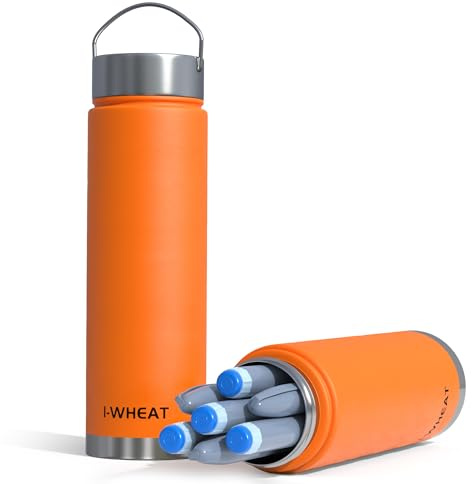 1-WHEAT Nevera insulina Viaje Funda de Viaje Mini Nevera diabéticos para 7 bolígrafos, Bolsa de refrigeración de medicamentos de 2 a 8 Grados, aprobada por la TSA (Naranja)