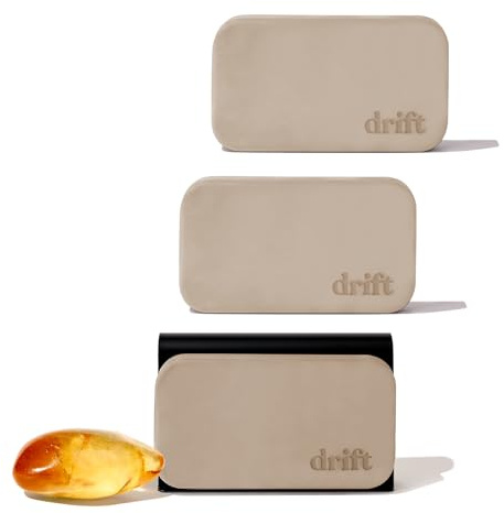 Drift Car Air Freshener - Stone Air Freshener - Car Odor Eliminator - Amber 3 Pack Starter Kit - CLIP INCLUDED - Amber 3 Pack
