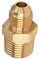 Homoyoyo 2pcs Gas Hose Adapter 1/2'' to 3/8'' Flare Connector Solid Brass Quick Coupler High Performance for Gas Brazier