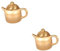 Alipis 2pcs Mini Teapot Infuser Kettles Insulated Teapot Teapots Vintage Teapot Camping Teapot Whistle Tea Brewer Tea Kettle Decorations Office Desk Decor Mini Stove Golden Brass