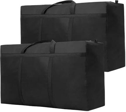 Janety Large Storage Bag 2PCS, Oxford Fabric Moving Bags with Zip 300L
