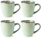 GBHOME Ceramic Coffee Mugs Set of 4, 12oz Stoneware Coffee Mugs Set for Dad Mom Women Men, Light Weight Ceramic Coffee Cups for Latte/Tea/Beer/Hot Cocoa, Dishwasher & Microwave Safe, Pastel Green