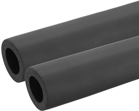 PATIKIL 2 Stück 0.4m Rohrisolierung Schaumstoff, Ø 48mm, Stärke 13 mm Rohr | Rohrdämmung Isolierung, Wärmedämmung Schaumstoffschlauch für Heizung Heizungsrohr Griff, Schwarz
