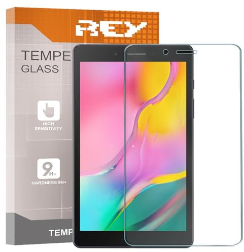 REY 2X Protector de Pantalla para Samsung Galaxy Tab A WiFi 2019 8 T290, Cristal Vidrio Templado Premium, Tablet