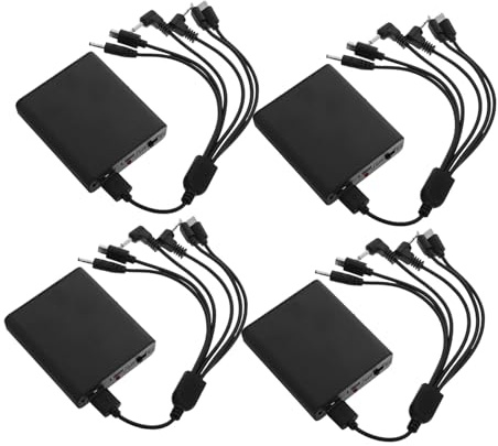 MAGICLULU 4 Pezzi Portable Emergency Power Supply Box Multi-port Backup Battery Case For Electronic Locks And Safe Boxes With Off Switch