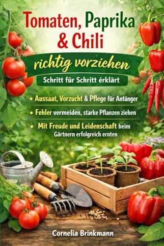 Tomaten, Paprika & Chili richtig vorziehen: Schritt für Schritt erklärt: Von der Aussaat bis zur starken Pflanze, Fehler vermeiden mit Freude & Leidenschaft beim Gärtnern erfolgreich selbst ernten