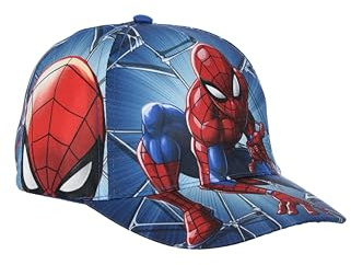Marvel Baseball-Kappe mit Schirm für Kinder und Jugendliche, Spiderman, Blau
