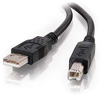 C2G Cable USB de impresora de 1 m, USB 2.0 A a B, compatible con impresoras y escáneres de HP, Epson, Brother, Samsung, Cannon y todos los demás dispositivos USB A/B, color negro