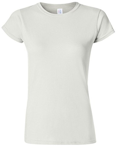 Gildan Womens Softstyle 4.5 oz. Junior Fit T-Shirt(G640L)-White-XL