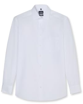 Olymp Uomo Camicia Business a Maniche Lunghe Modern Fit,Weiß 00,37