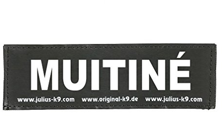 Julius-K9 Interchangeable Hook & Loop Patches, 1 pair, MUITINÉ, Size: Small, Black