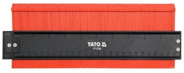 Yato Lehre Schraubenschlüsselprofil 260mm 44mm rot-schwarz für Boden-Schleifer aus Kunststoff mit Mittel-Schleifpapier