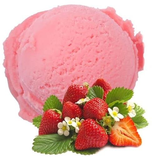 Erdbeer Geschmack 1 Kg Gino Gelati Eispulver für Speiseeis Softeispulver Speiseeispulver