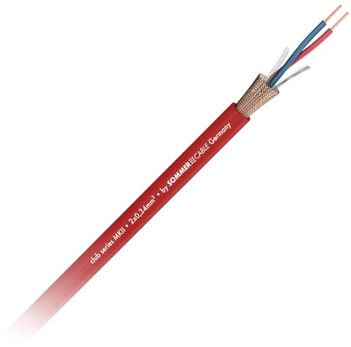 SOMMER CABLE Mikrofonkabel Club Series MKII OFC 2 x 0,34mm² geschirmt | 200-0051 (1m, rot)