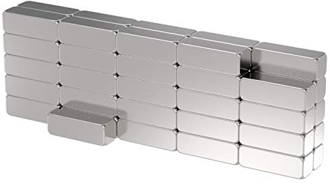 50 Stück Neodym Power-Magnet - Silber - Magnete 3x3x1mm extra stark rechteckig - Haftkraft 0,15 kg - Starke Magnete Super-Magnet - Mini-Magnete für Whiteboard Magnettafel Magnetstreifen Werkstatt