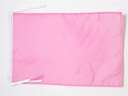 AZ FLAG - Drapeau Unicolore Rose - 45x30 cm - Pavillon De Couleur Rose 100% Polyester Avec Deux Cordelettes - 20g