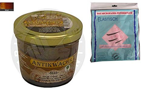 Antikwachs fest Antikwachs fest inkl. Microfasertuch zum Auftragen (braun 130 g)
