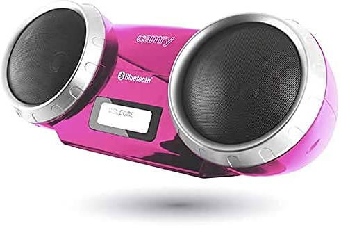 CAMRY cr1139p Barre de Son Portable Bluetooth Haut-Parleur Portable Radio mp3/USB (aux in, Boombox Batterie et poignée d'alimentation écran LED, 5 W) Rose