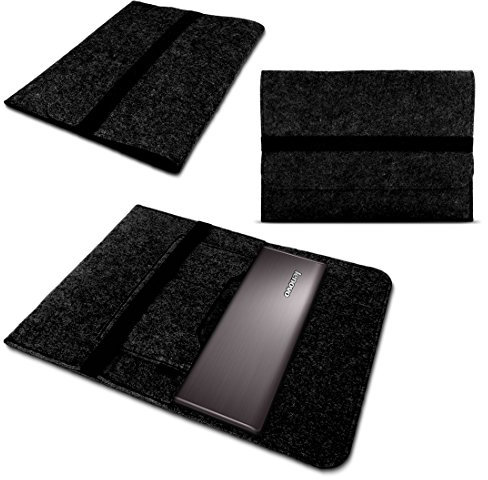 NAmobile Lenovo ThinkPad X1 Yoga - Carbon Sleeve Tasche Hülle Dunkelgrau Filz Case Cover