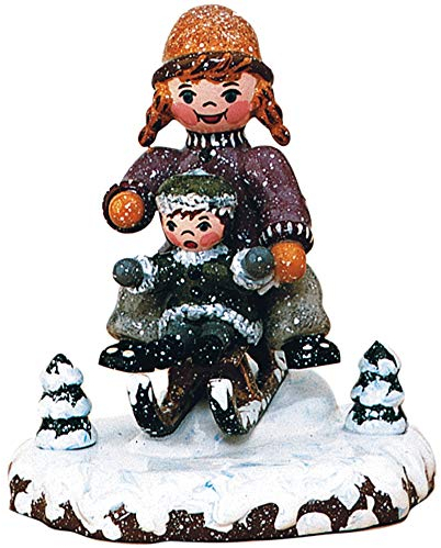 Hubrig-Volkskunst Winterkinder Schlittenfahrerin * Höhe 7cm