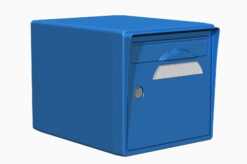 CBOUTIC-Boite AUX Lettres RESINE 1 Porte Bleu 15-000-SF