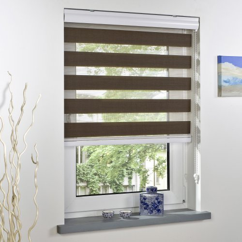 Liedeco Duo-Rollo, Doppelrollo mit Blende | braun | B 90 x H 220 cm