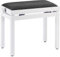 Stagg PB39 WHM VBK Klavierbank - Weiss Matt/Velour Schwarz
