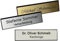 Schmalz® Kunststoff Namensschild mit facettiertem Rand incl. Gravur Magnet silberfarbig, goldfarbig oder weiss graviert Namensschilder mit Facette Magnet (gold, 64 x 16 mm)
