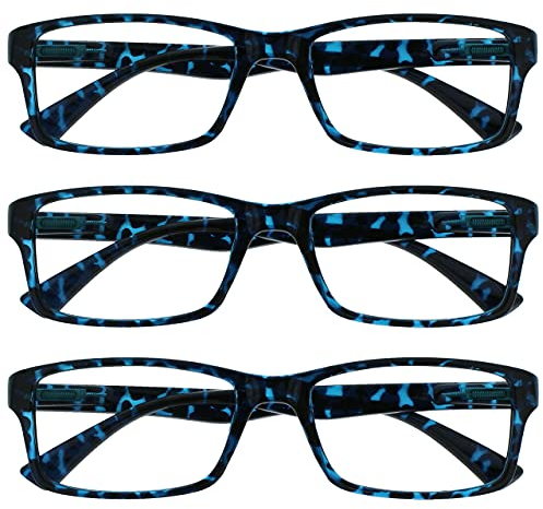 Die Lesebrille Unternehmen Blau Schildpatt Leser Wert 3er-Pack Herren Frauen UVR3092BL +2,50