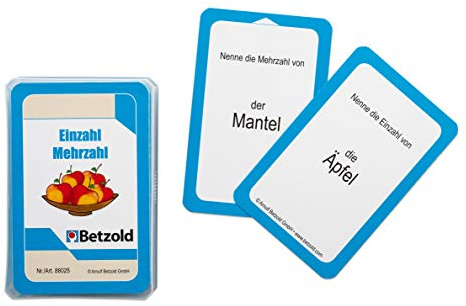 Betzold Karten für den Magischen Zylinder, Einzahl - Mehrzahl | Lernkarten