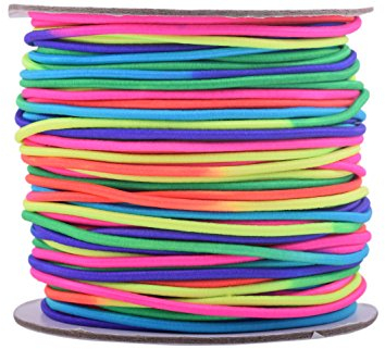 KONMAY - 1 rotolo di cordoncino elastico da 1,5 mm, 41 m, colore: arcobaleno