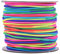 KONMAY Rubber Elastic Cord for Jewelry Making, 1 Roll 45 Meters 1.5mm Rainbow Round Stretchy String for Bracelets, Beading and Crafting