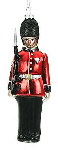Painted Glass Soldier Hanging Christmas Tree Decoration