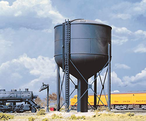 Walthers Cornerstone HO Scale Steel Water Tank Structure Kit Grey, 8
