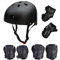 Skateboard/Skate Protektoren Set mit Helmet - Skate Helmet Knie Pads Elbow Pads mit Handgelenkschoner für Skate, Skateboard, Roller Skate, BMX, Bike und Anderen Extreme Sports