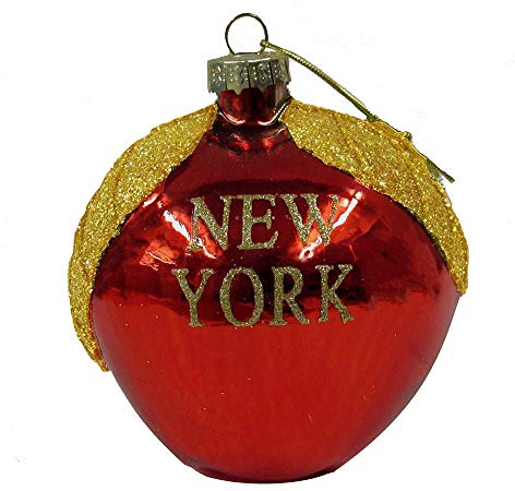 Kurt S. Adler New York Apple Glass Christmas Tree Ornament GC0349 New