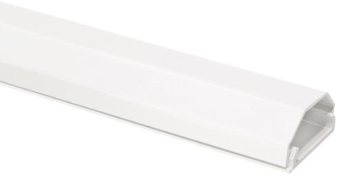 MyWall HZ4-1,1WL Pack de 2 Chemins de câbles en Aluminium pour Fixation Mural 1100 mm Blanc