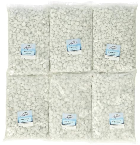 Dehner Aqua Aquarienkies Zierkies Carrara, weiß, 6 x 2.5 kg, 1er Pack (1 x 15 kg)