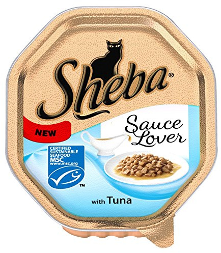 Sheba Sauce Lover Cat Tray with Tuna, 85 g Transparent