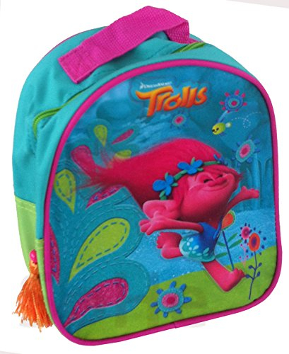 Unbekannt DreamWorks Trolls Poppy Rucksack Kindergarten Tasche blau/grün