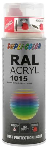 Dupli-Color 349515 RAL-Acryl-Spray 1015, 400 ml, Hellelfenbein Glanz
