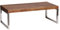 Wohnling Couchtisch Guna Massiv-Holz Sheesham 120cm breit Wohnzimmer-Tisch Design dunkel-braun Landhaus-Stil Beistelltisch
