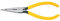 Klein Tools 71980 Long Nose Pliers with Curved Handles, Made in USA, Induction Hardened Side-Cutting Knives and Knurled Jaw
