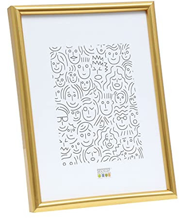 Deknudt Frames - Cadre photo en résine pour photo 15x20cm - doré - pour accrocher ou poser - pour affiches ou posters - S011A4 15x20