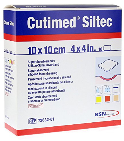 Cutimed Siltec Schaumverb.10x10 cm Sanft Haftend