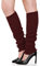 sourcingmap Damen zerzauste Manschette über Knie gestrickt Bein Stulpen Warmer