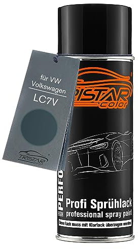 TRISTARcolor Peinture voiture Bombe de peinture pour VW/Volkswagen LC7V Blue Anthrazit Perl/Blue Anthracite Perl Peinture de base aérosol 400 ml